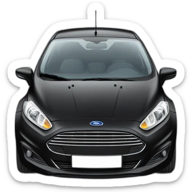 black ford fiesta 2014 front view sticker