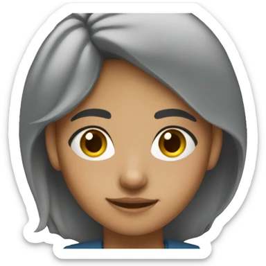 Hispanic high school girl with nose ring sticker