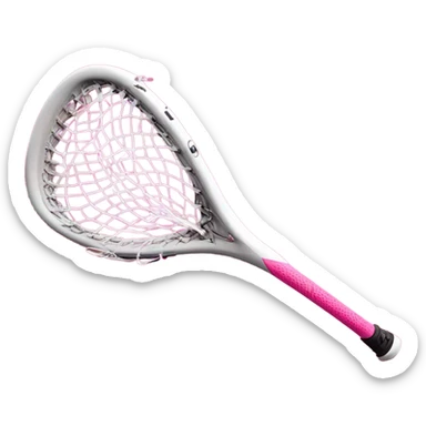 Pink lacrosse stick sticker