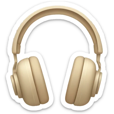 beige headphones with beige bows sticker