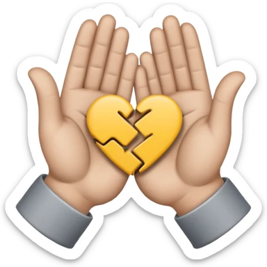 emoji of Handshake with a Slash (broken handshake) sticker