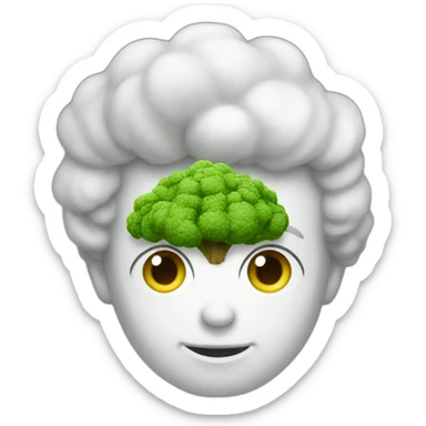 A Brokkoli With a face sticker