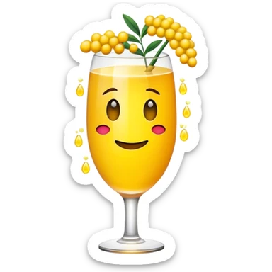 Emoji mimosa sticker