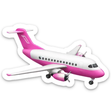 pink plane sticker