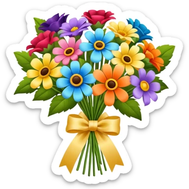 Flower bouquet sticker