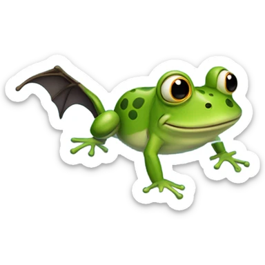 FROG A BAT WHERE SWIMING sticker