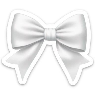 White bow sticker
