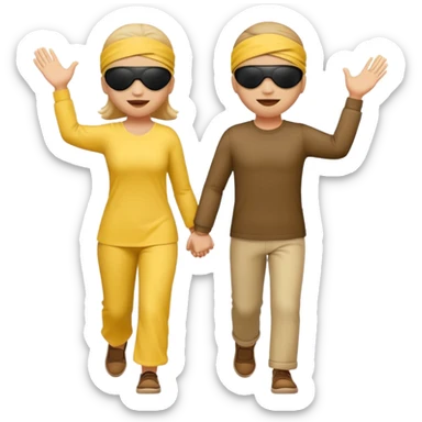 the blind leaving the blind no skin tones just plain emojis sticker