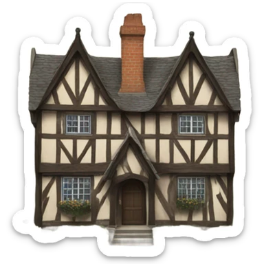 tudor style house  sticker