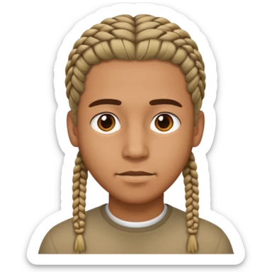 👦🏽 punle trenzas cortas de hombres  sticker