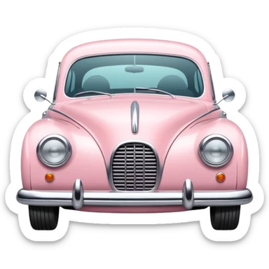 an aesthetically vintage light pink colored car sticker