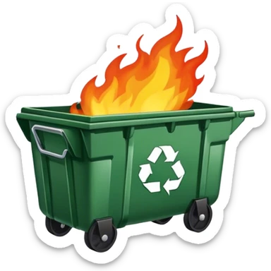 Dumpster fire sticker