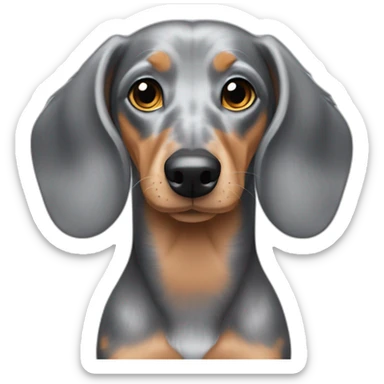 Dapple light grey dachshund sticker
