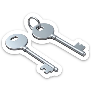 keys on floor  sticker