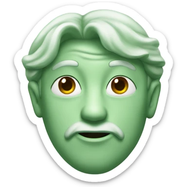 Singular sage green heart  sticker