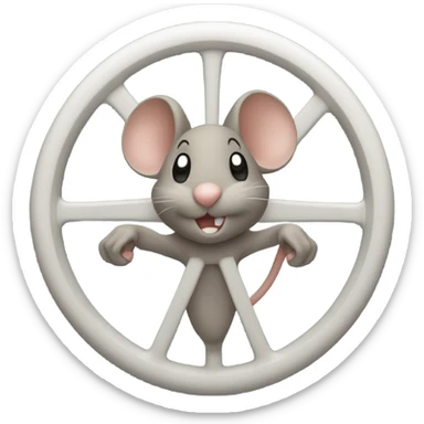 Mouse in a fares wheel   sticker