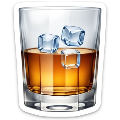 Whiskey glass empty  sticker