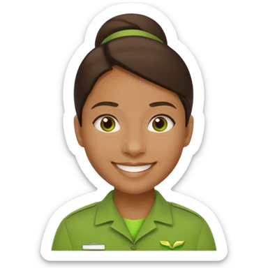 asda supermarket collegue in green uniform sticker