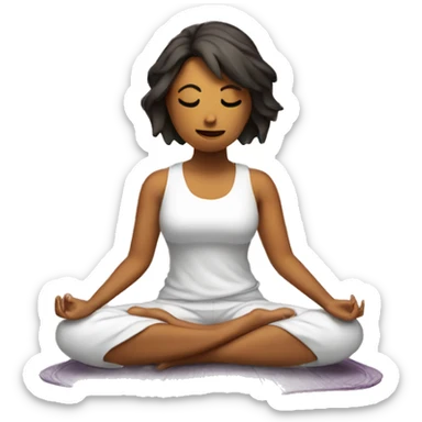 Chica meditando sticker