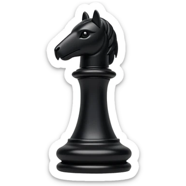 black chess piece, rook piece sticker