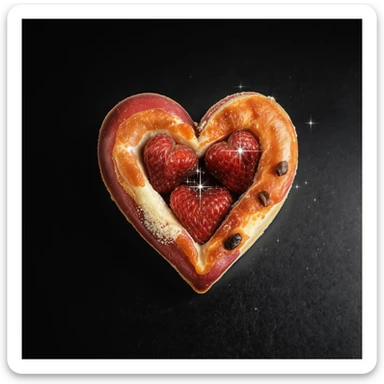 food heart emoji with sparkles sticker