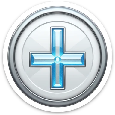 glitter white symbol of hospital sticker