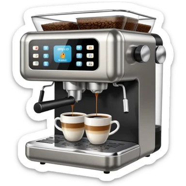 coffee making machine sticker