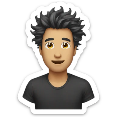 Black hole with hurricane hair sticker