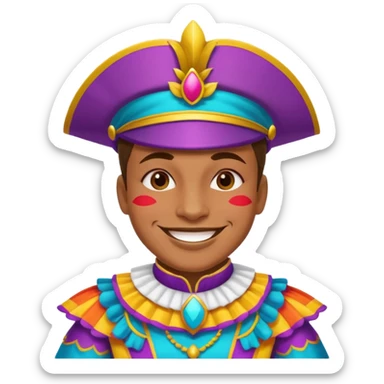 Capitão do bloco de carnaval fantasiado sticker