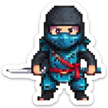 masked ninja sticker