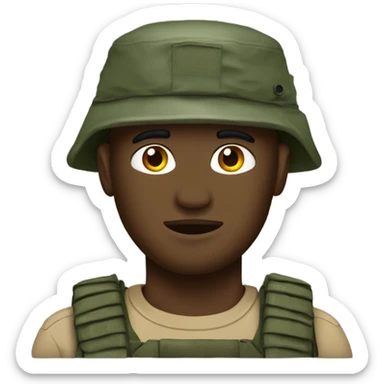 recon marine with bush hat sticker