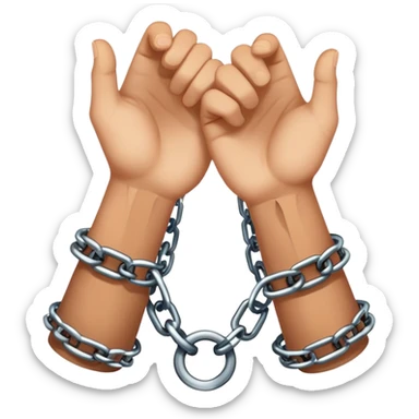 Chains being broken from someone’s wrist sticker
