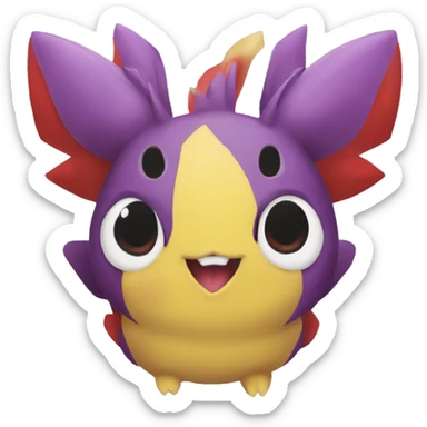 Cramorant pokemon with a arrokuda in its mouth sticker