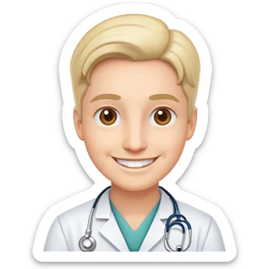 Doctor happy with patient results sticker