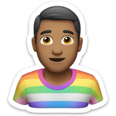 Gay man looking gay with a gay pose sticker