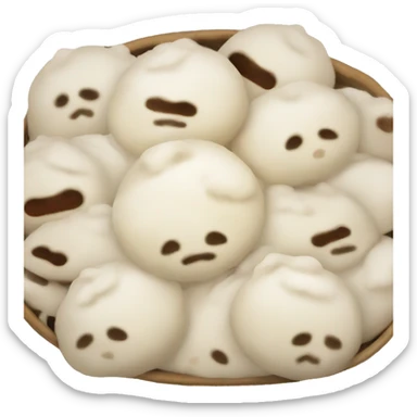 Freshly made steamed baozi emoji  sticker