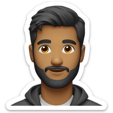 sri lankan 25 year old handsome and stylish guy with a beard sticker