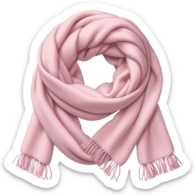Light pink winter cozy, pretty aesthetic sticker