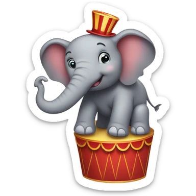 elephant circus sticker