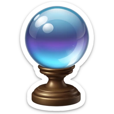 Crystal ball on a stand sticker