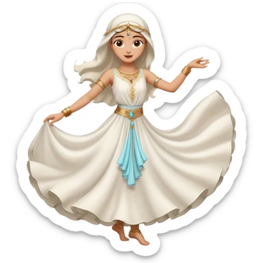 Arabic white dancer girl sticker