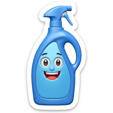 claymation style Harpic toilet cleaner bottle sticker