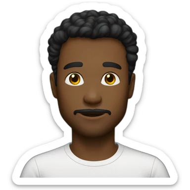 solo gaze black shirt male sticker