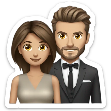 viktoria & david beckham sticker