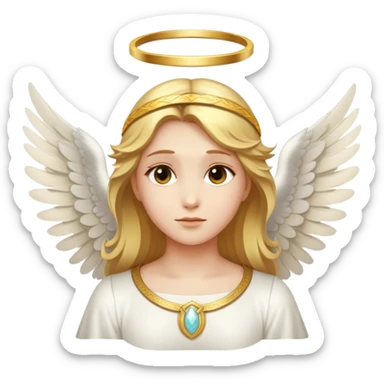 Angel with halo and wings sticker