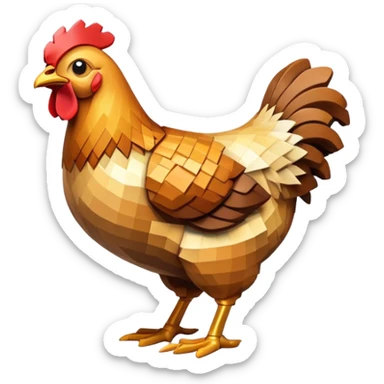 roasted chicken inspired by Minecraft sticker