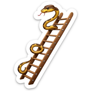 snake on a ladder sticker