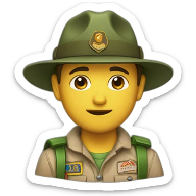 Scout fumant et buvant sticker