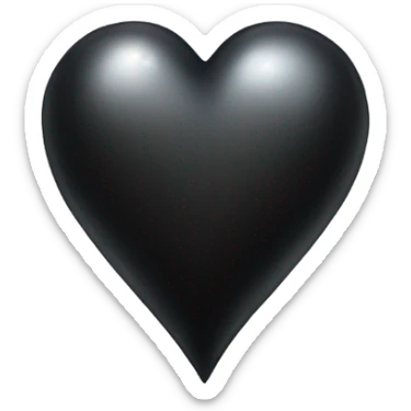 Black sparkling heart sticker