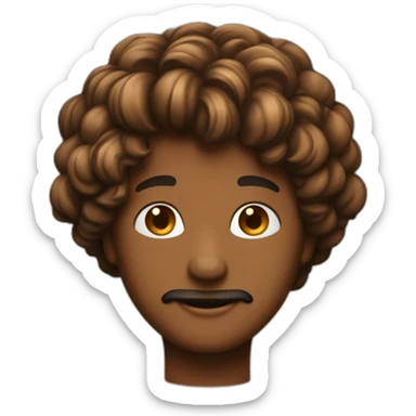 un beau gosse au couleur caramel avec des cheveux crépus noir sticker